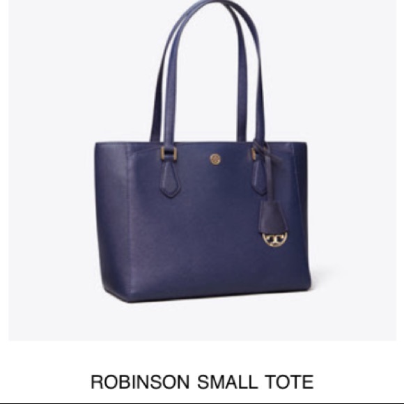 Tory Burch Small Robinson Tote Royal Navy - Picture 14 of 15